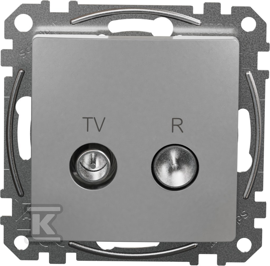 Socket R/TV end (4dB), silver aluminum - SDD113471R