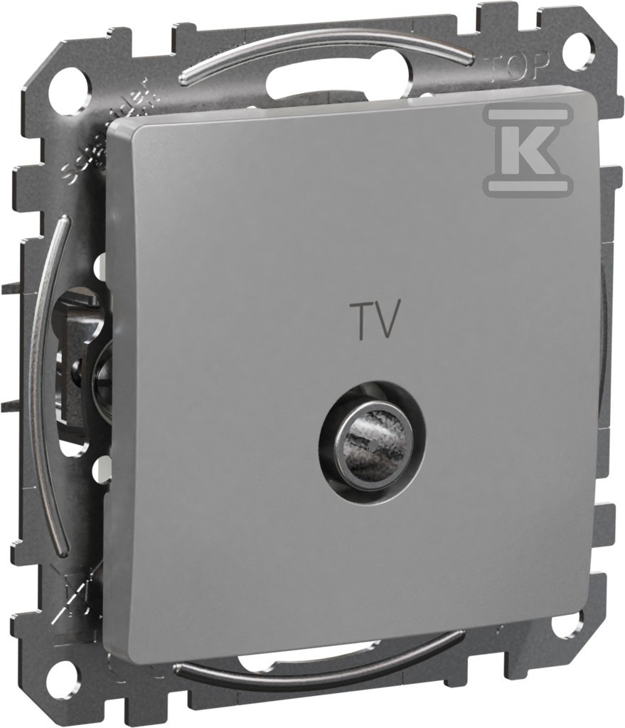 Final TV socket (4dB), silver aluminum - SDD113471