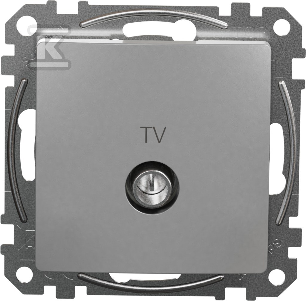 Final TV socket (4dB), silver aluminum - SDD113471