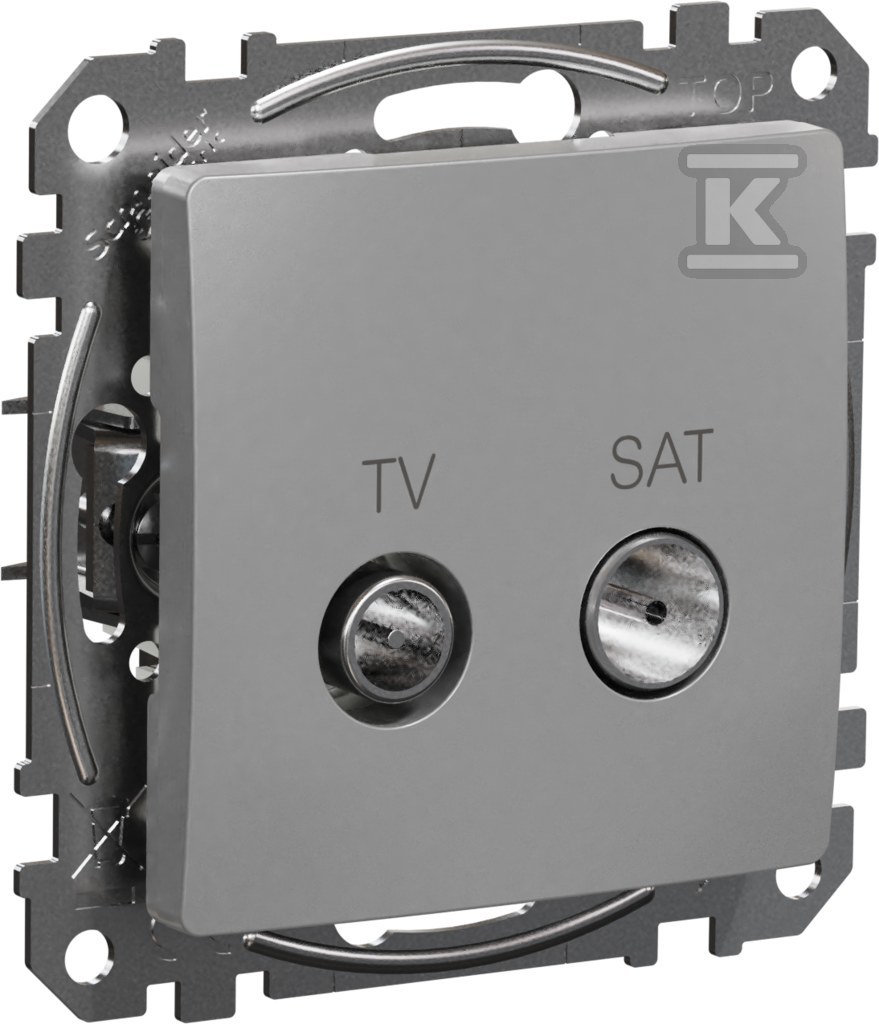 Through socket TV/SAT (7dB), silver - SDD113474S