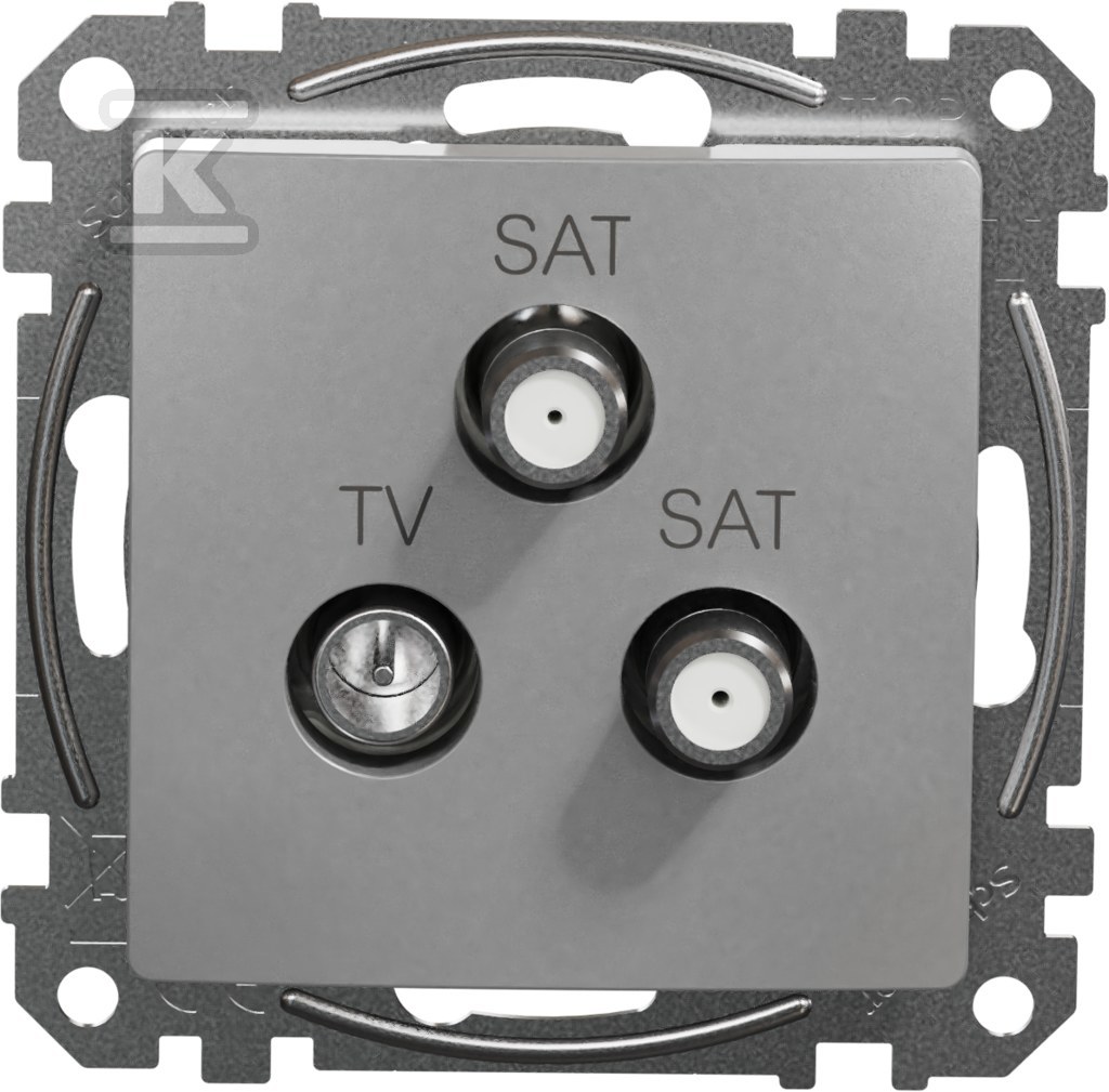 Socket TV/SAT/SAT end (4dB), silver - SDD113481S