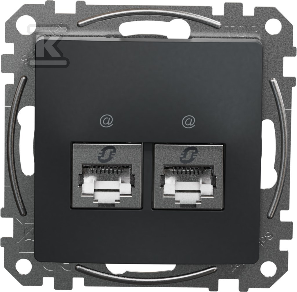 Gniazdo komputerowe 2xRJ45 kat.5e STP, - SDD114452S