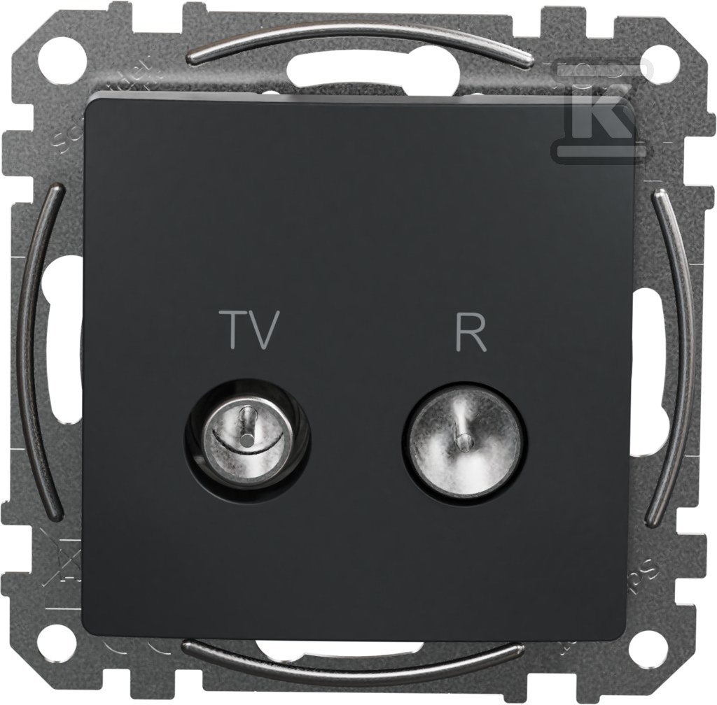 Socket R/TV end (4dB), black anthracite - SDD114471R