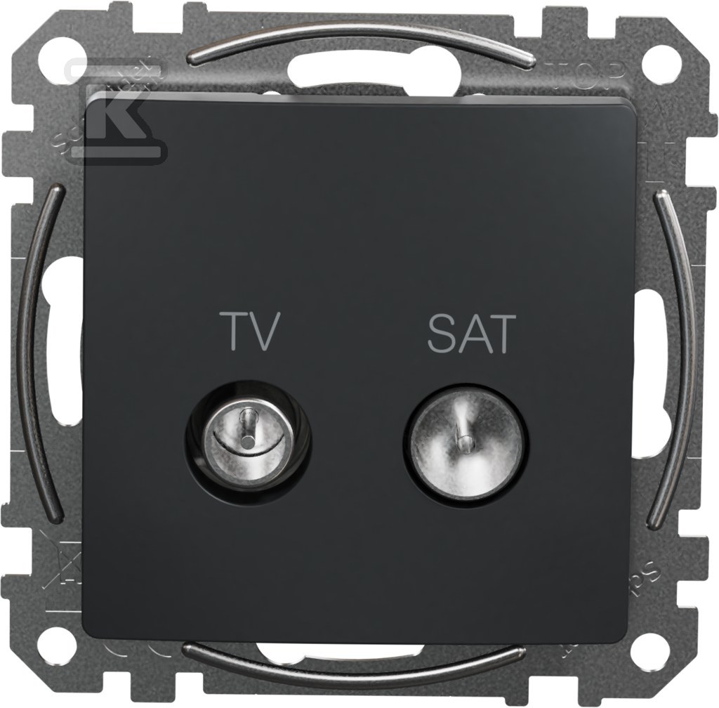 Terminal socket TV/SAT (4dB), black - SDD114471S