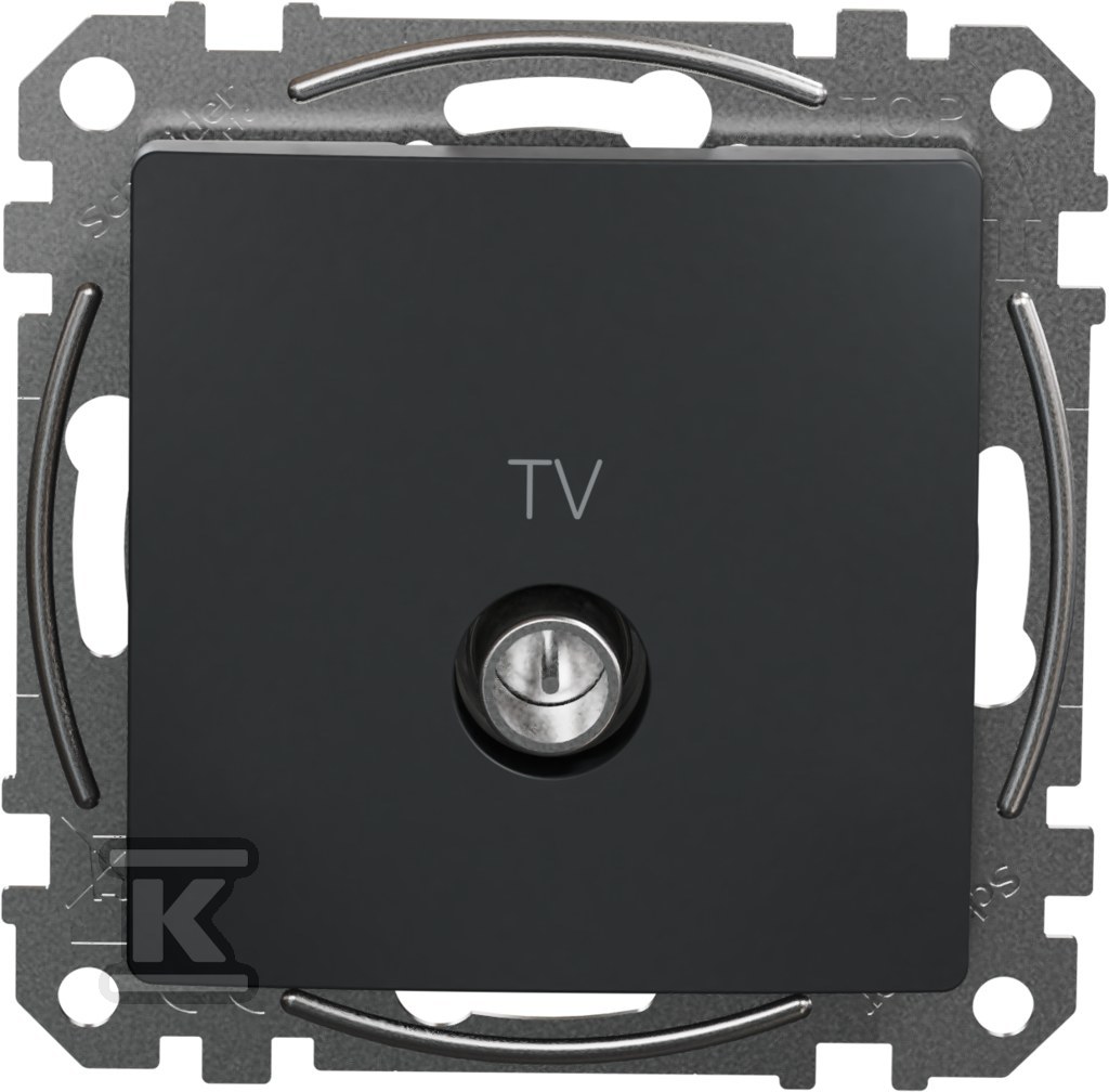 Terminal TV socket (4dB), black - SDD114471