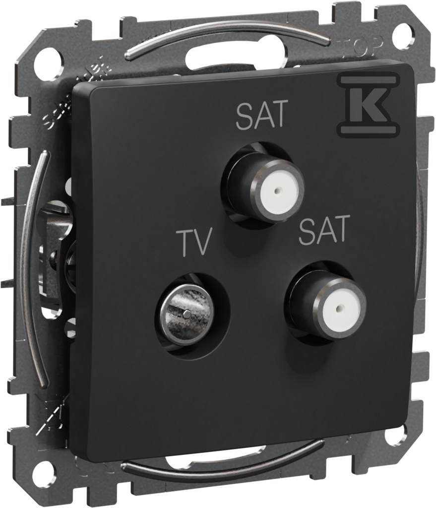 Socket TV/SAT/SAT terminal (4dB), black - SDD114481S