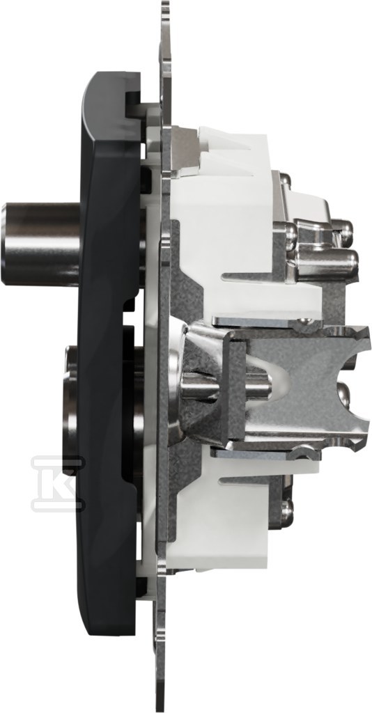 Socket R/TV/SAT terminal (4dB), black - SDD114481