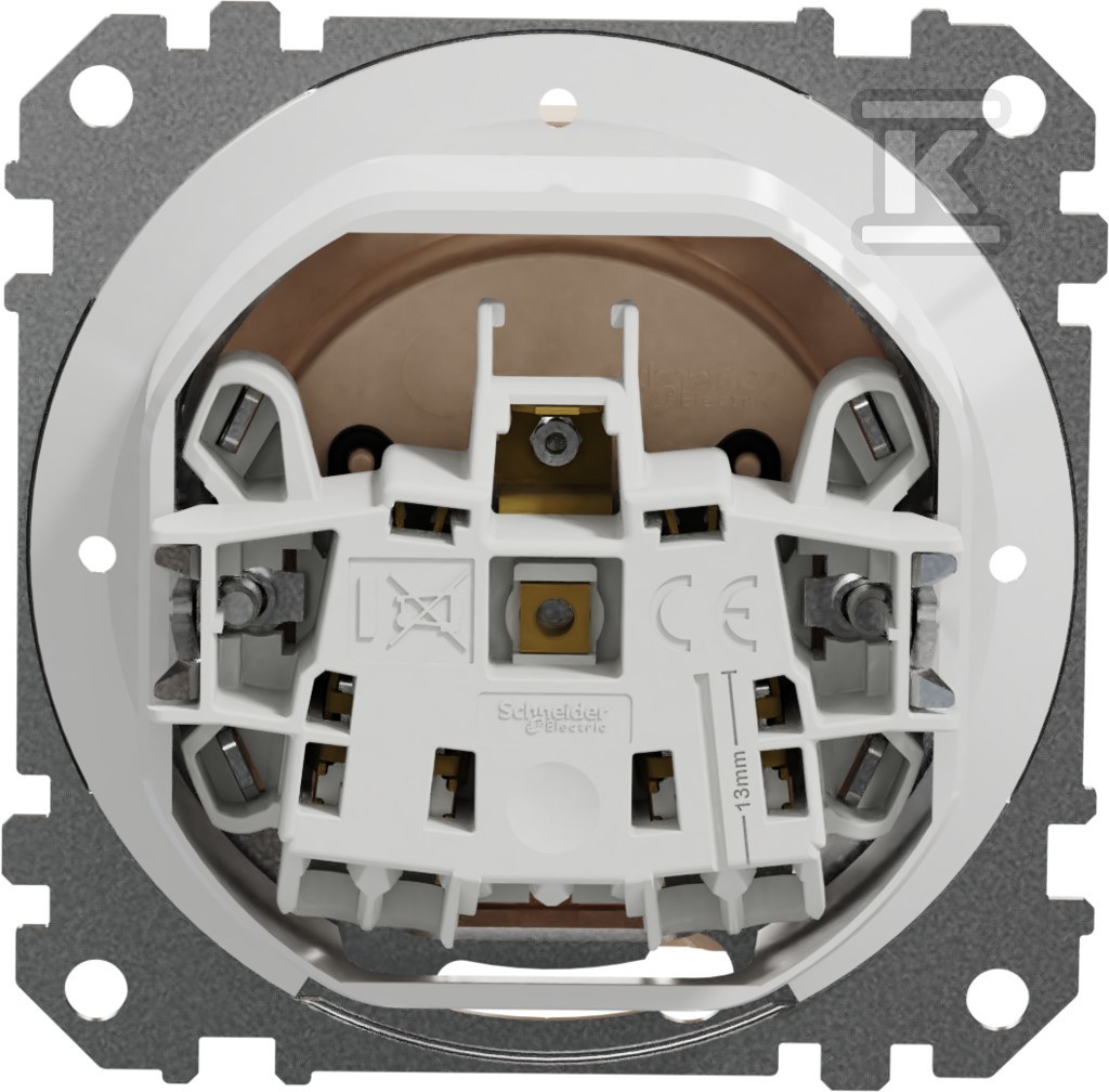 Single socket with ground, 2P+PE with - SDD212014