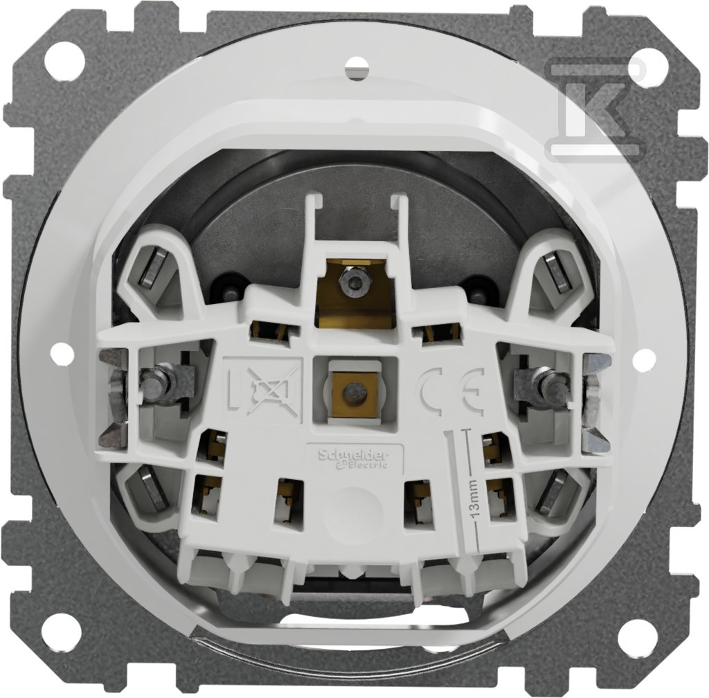 Single socket with ground, 2P+PE with - SDD213014