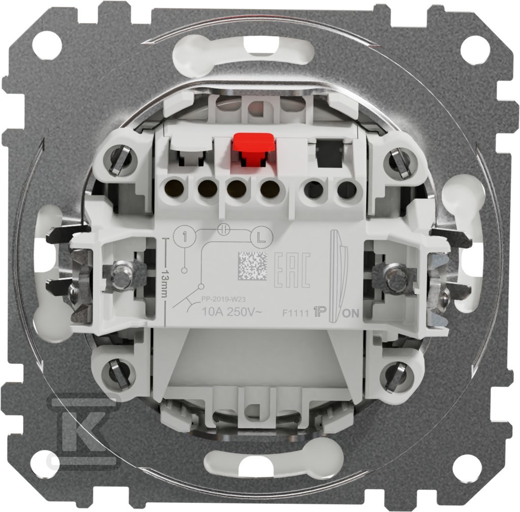 IP44 "light" push button, silver - SDD213132