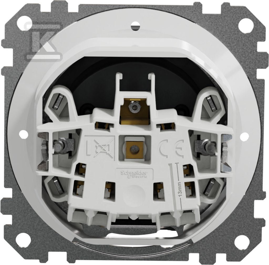 Single socket with ground, 2P+PE with - SDD214014