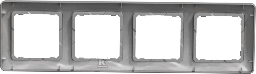 Ramka 4-krotna, srebrne aluminium SEDNA - SDD313804