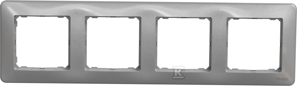 Ramka 4-krotna, srebrne aluminium SEDNA - SDD313804