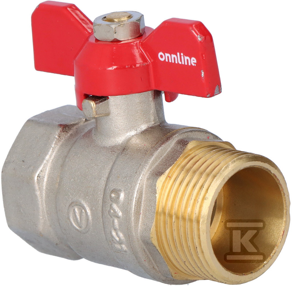 Standard nickel plated ball valve with - 1474860