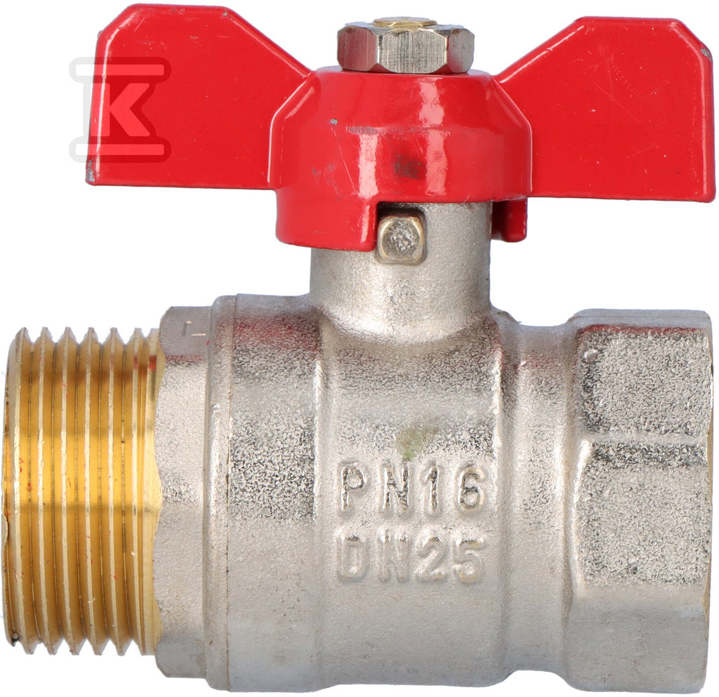 Standard nickel plated ball valve with - 1474860