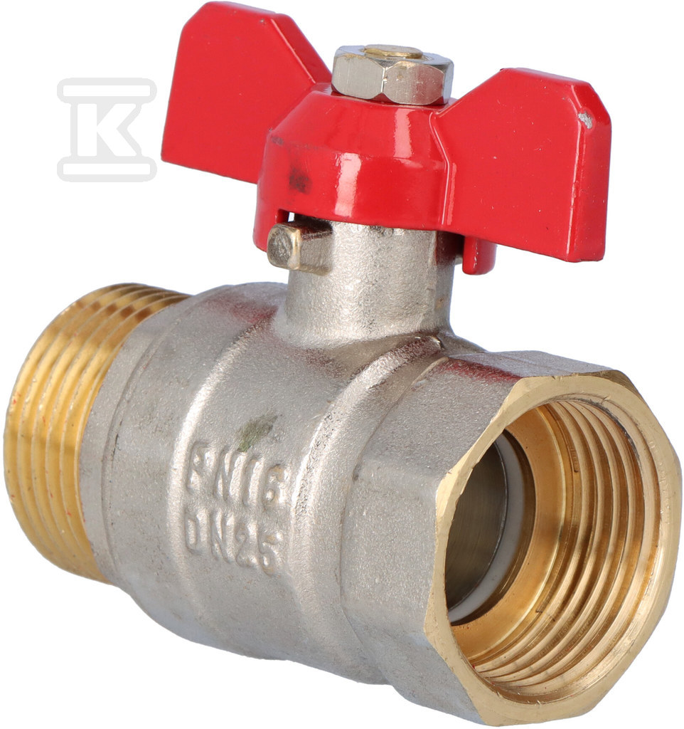 Standard nickel plated ball valve with - 1474860