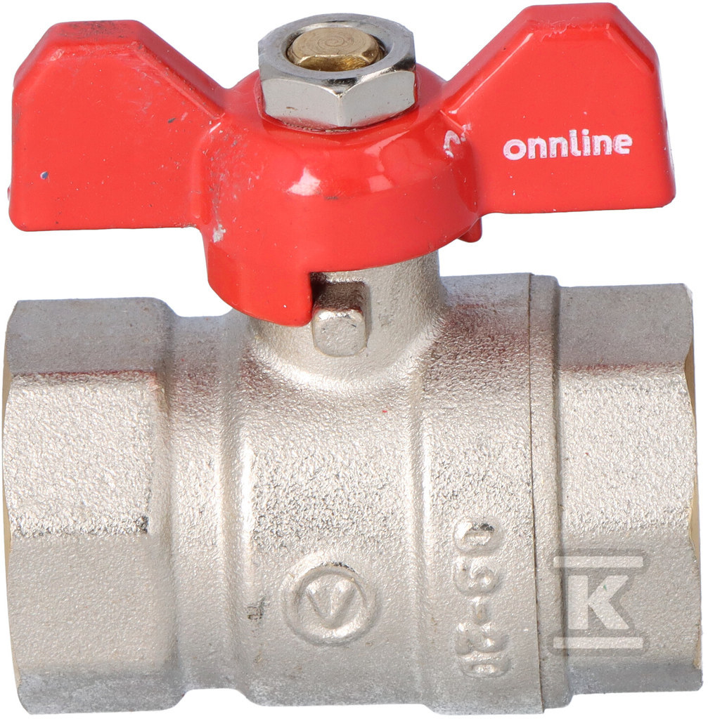 Standard nickel plated ball valve with - 1473820