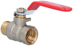 Standard nickel plated ball valve with a gland, PN16, 1/2" PN16 with steel lever, N-W version, 16 bar/120C