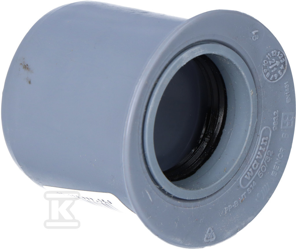 Short reducer HT sanitary gray 50x32 - 3076453