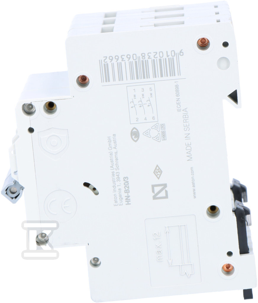 Miniature circuit breaker 6kA HN-B20/3 - 194882