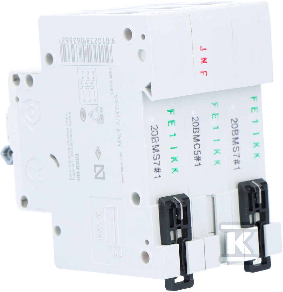 Miniature circuit breaker 6kA HN-B20/3 - 194882