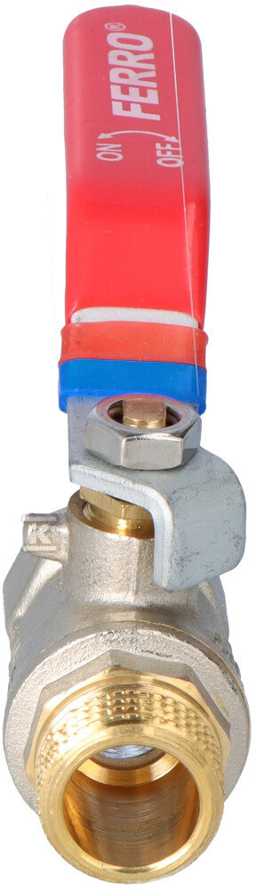 Nut-nipple ball valve with lever, 1/2", - KFC11