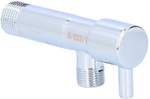 Angle valve with ceramic head 1/2" x 3/8", metal handle