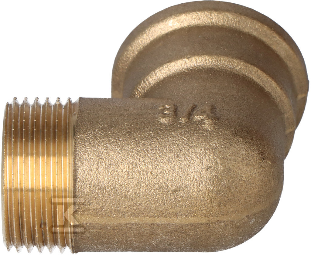 90 Degree Elbow GW x GZ 3/4" Brass - HAO409