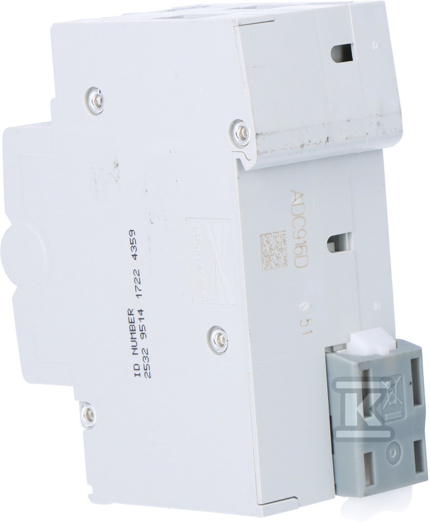 RCD s nadproudovým modulem B/6KA, 16A, - ADC916D