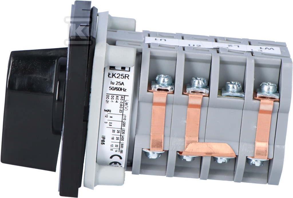 Cam switch 25A, three-phase starting - ŁK25R-4.831\P03