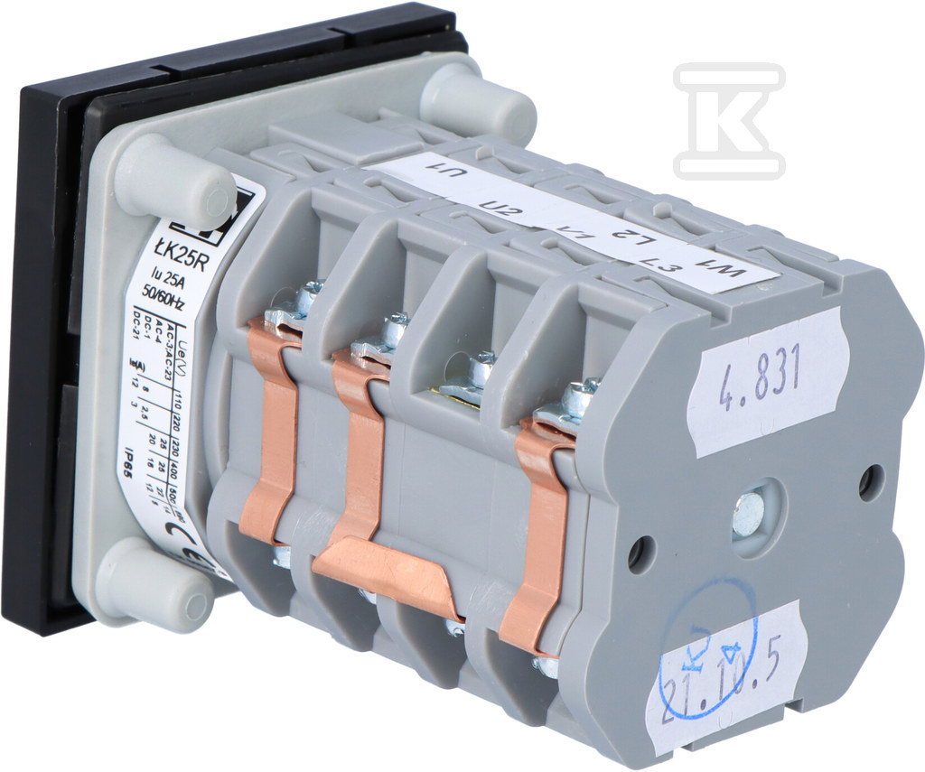 Cam switch 25A, three-phase starting - ŁK25R-4.831\P03