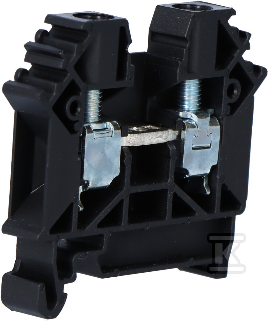 ZUG-6 straight terminal block, black - A11-A333