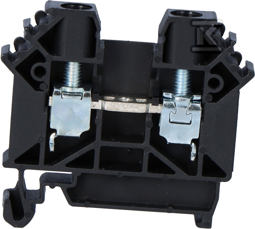 ZUG-6 straight terminal block, black - A11-A333