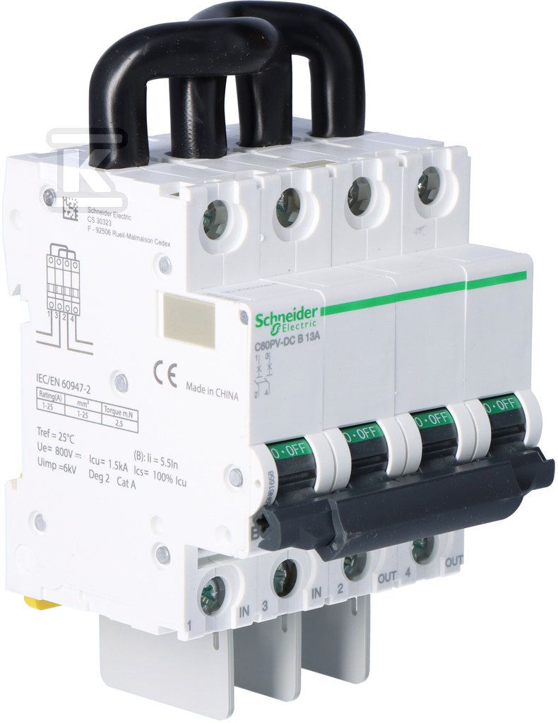 2-pole circuit breaker C60PV-DC-13 13A - A9N61658