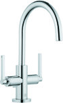 KLUDI NOVA FONTE Puristic basin mixer, straight handles