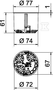 Puszka do ściany płytowej typ HG 61-AD - 2003818