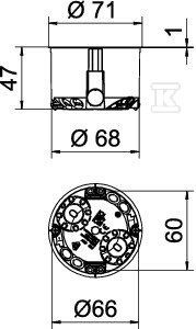 Box for slab wall type HG 47 - 2003802