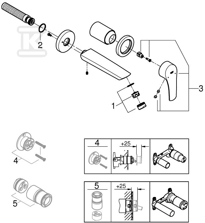 Bateria umywalkowa Grohe Eurosmart - 29337003