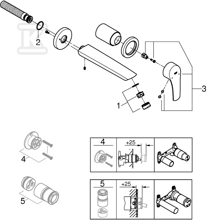 Bateria umywalkowa Grohe Eurosmart - 29338003