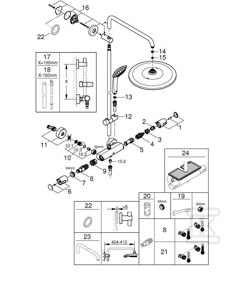 System prysznicowy Grohe Euphoria 310 z - 26723000