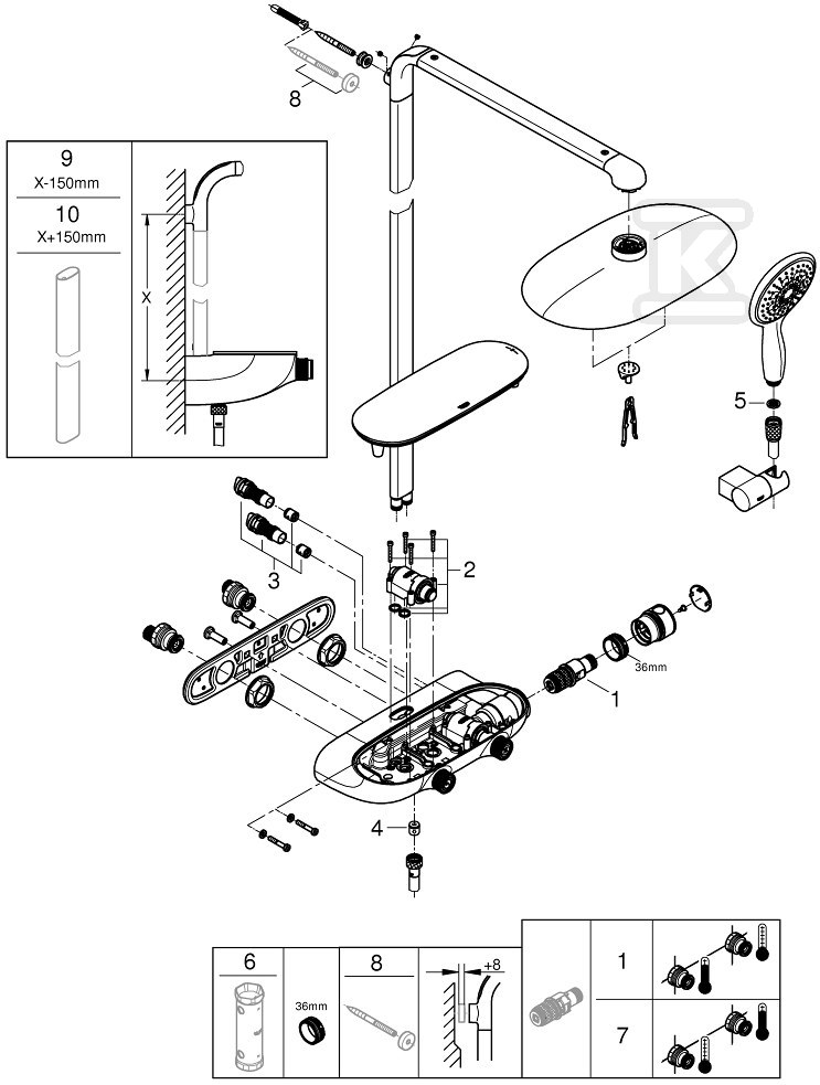 GROHE Rainshower SmartControl 310 - - 26507GL0