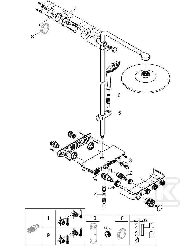 System prysznicowy Grohe Rainshower - 26507LS0