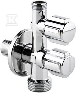 EKO DUO Chrome angle valve - 1482090