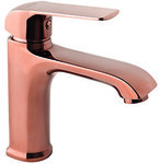 AURORA ROSE GOLD Standing washbasin mixer with automatic drain plug