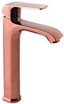 AURORA ROSE GOLD Standing, countertop, high washbasin mixer