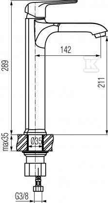 Bateria umywalkowa Valvex Aurora Rose - 2445210