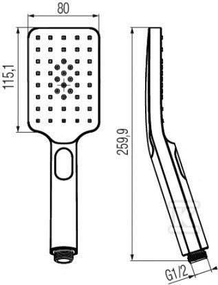 Słuchawka prysznicowa Dali - 2445700