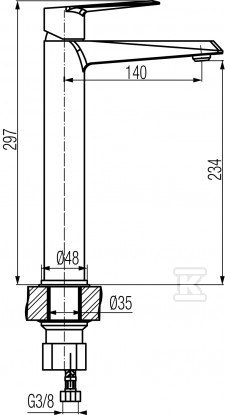 Bateria umywalkowa Valvex Quasar - 2446810