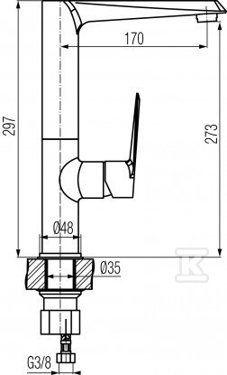 Bateria zlewozmywakowa Quasar stojąca z - 2446850