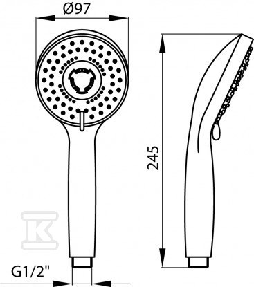 EASY 3-functional handset - 2449440